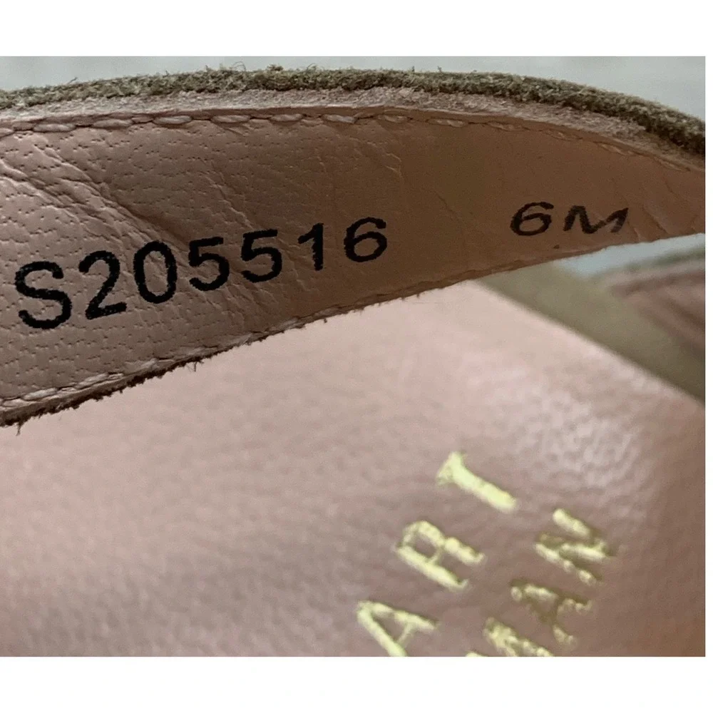 Stuart Weitzman Women's Sandals Tan Suede Platform Wedge 6 Casual Shoes
